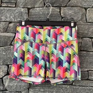 Fabletics super colorful workout shorts